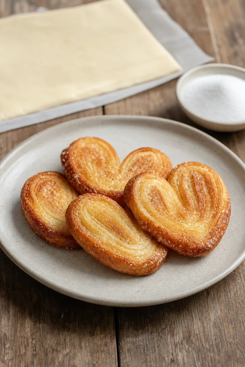 Palmiers feuilletés au sucre