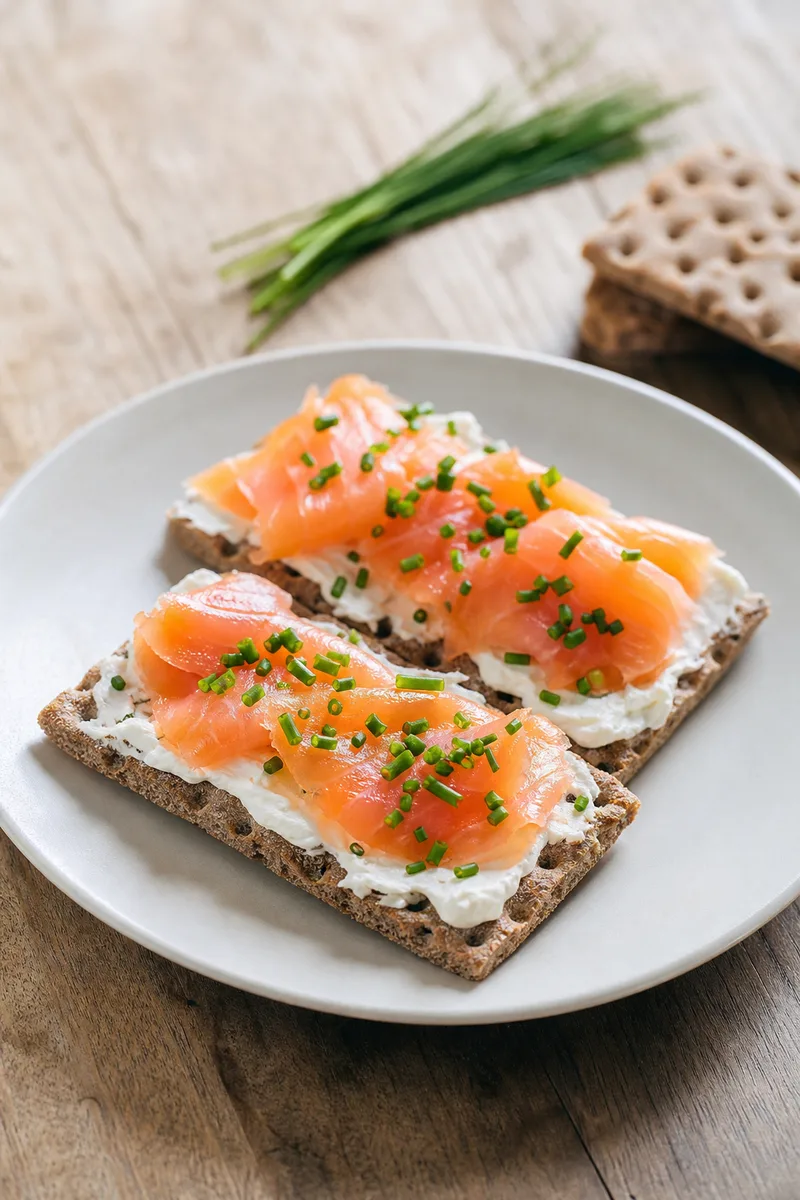 Sandwiches au pain suédois à la truite fumée