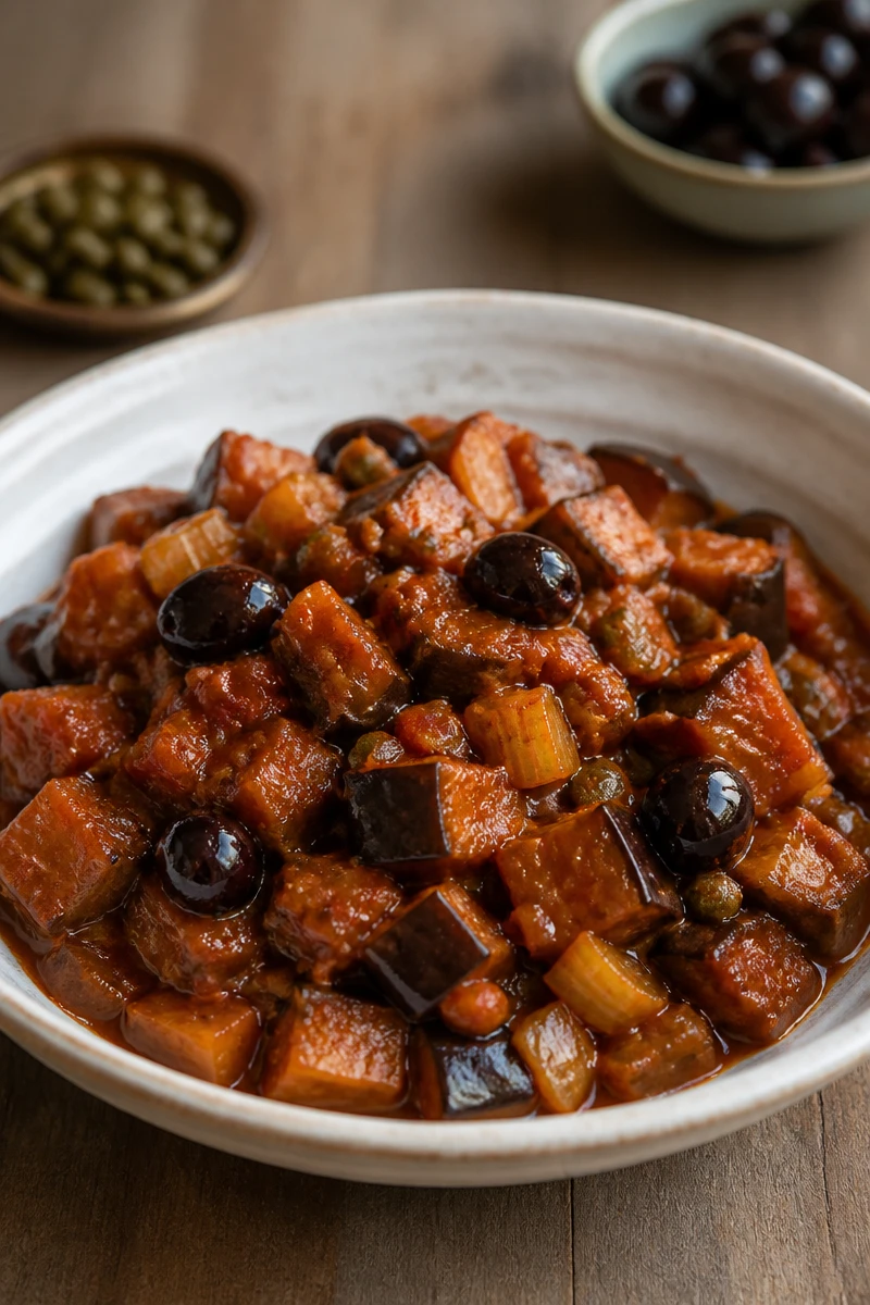 Caponata aux aubergines et câpres
