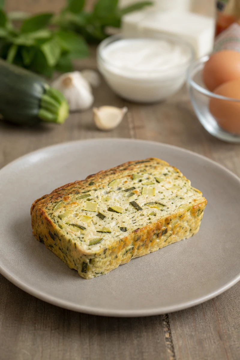 Terrine de courgettes au chèvre et à la menthe