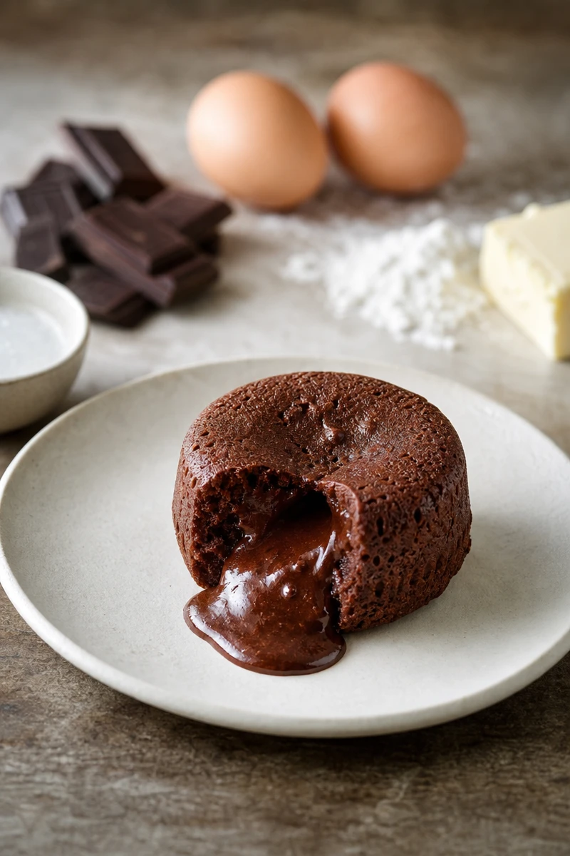 Fondants au chocolat avec cœur coulant