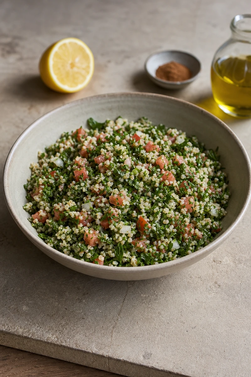 Taboulé libanais aux herbes fraîches