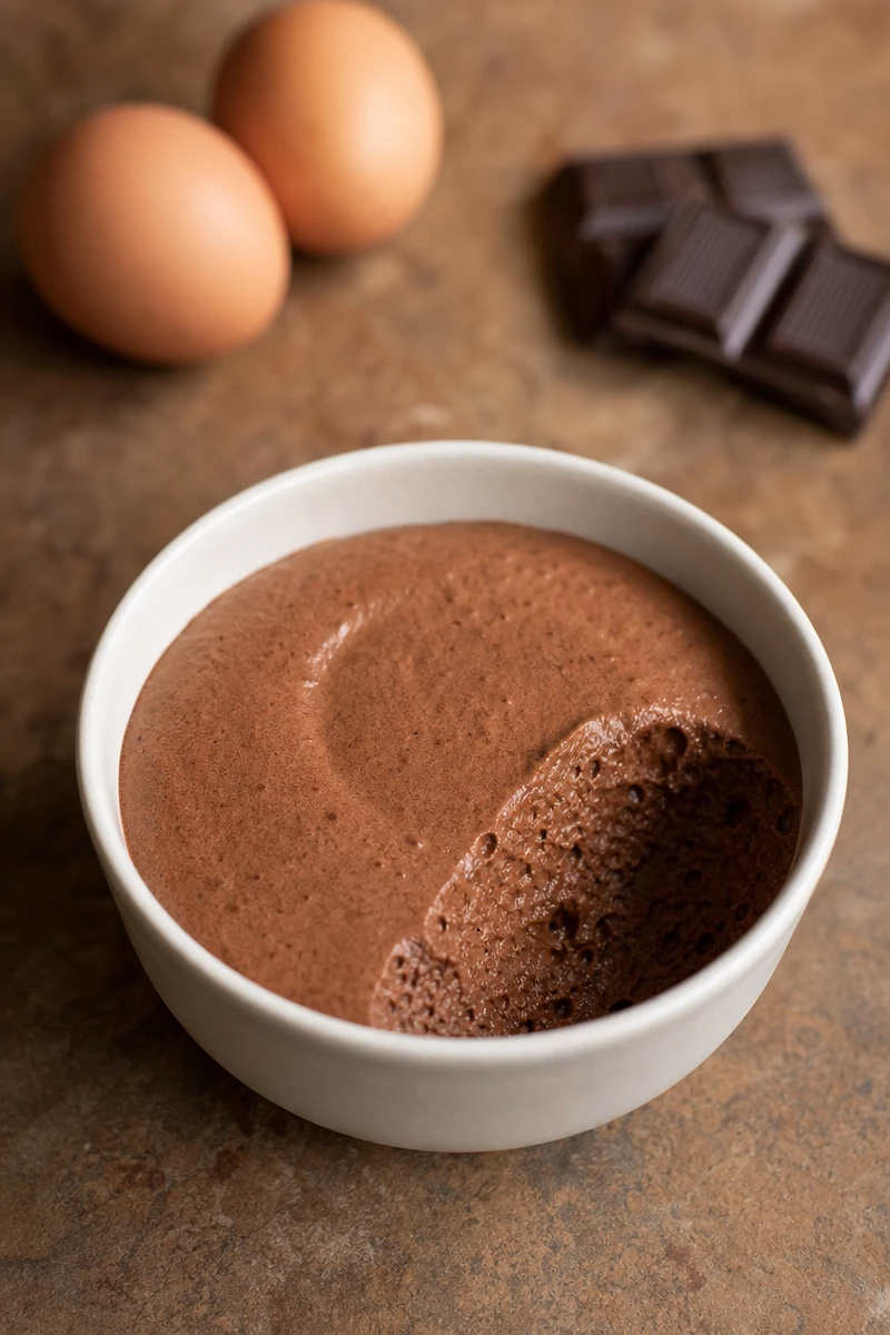 Mousse chocolatée maison
