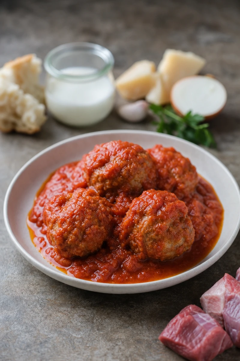 Boulettes siciliennes à la sauce tomate