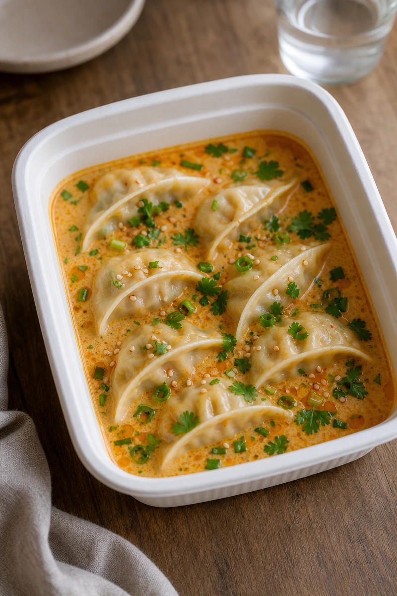 Soupe de gyoza thaï