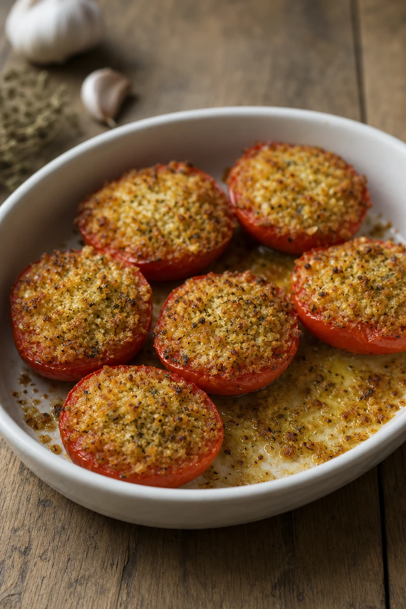 Tomates au parmesan gratinées