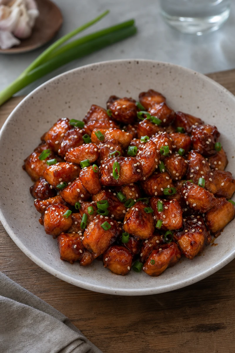Poulet à la coréenne caramélisée