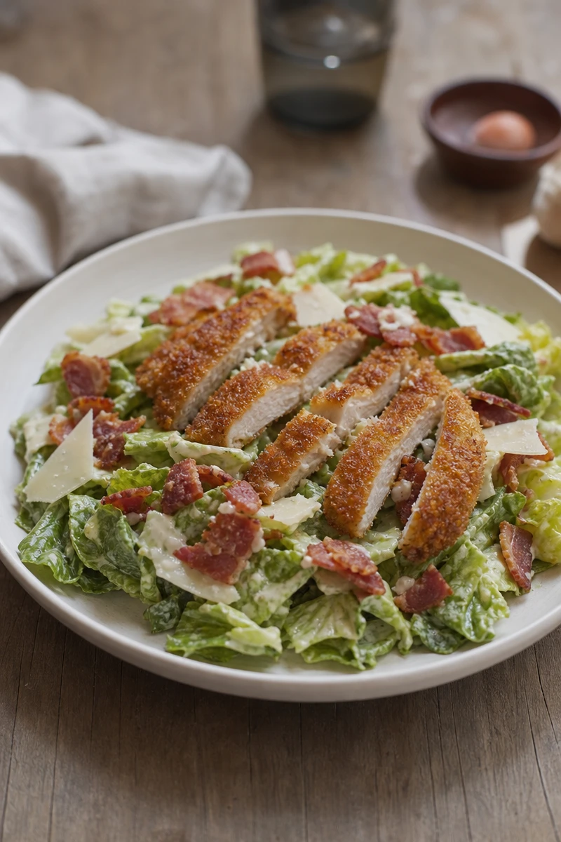 Salade César au poulet pané