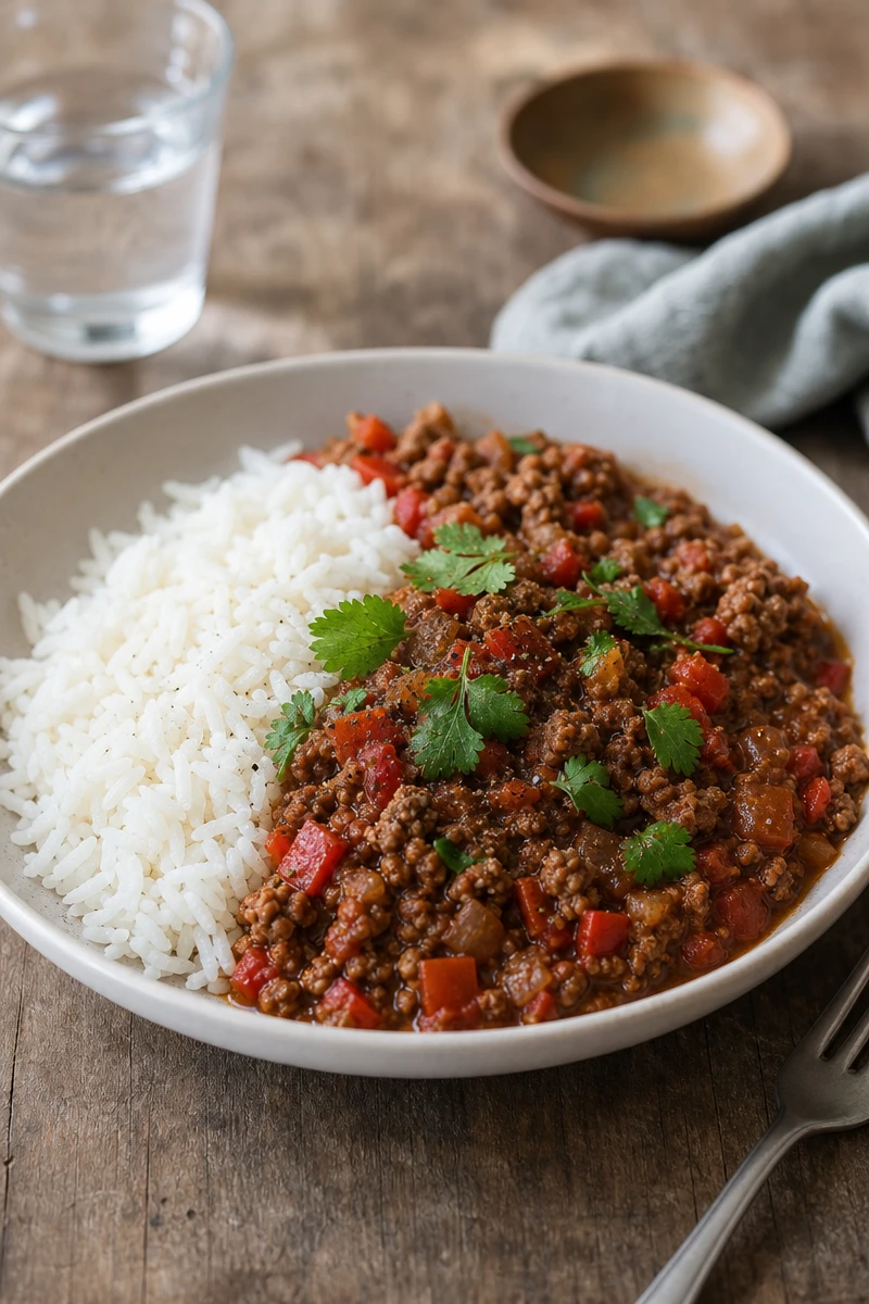 Chili con carne au porc et au bœuf
