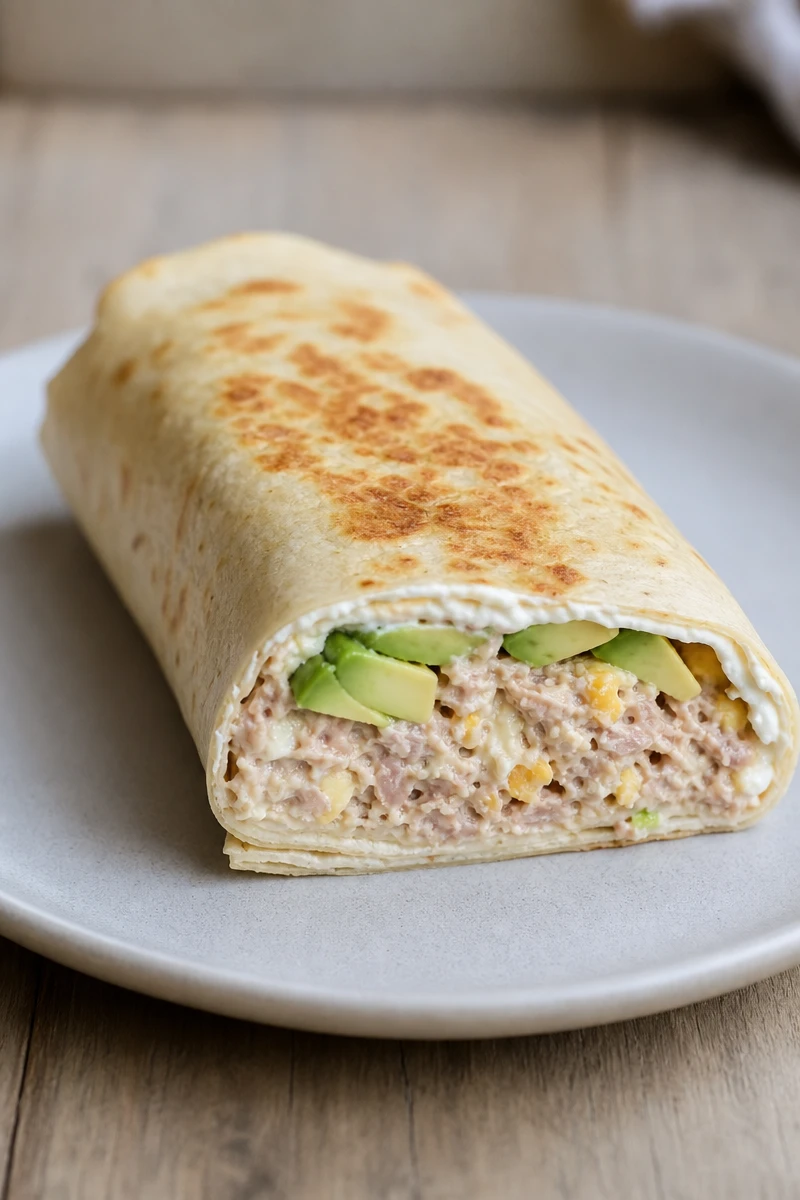 Wrap protéiné au thon, avocat et skyr