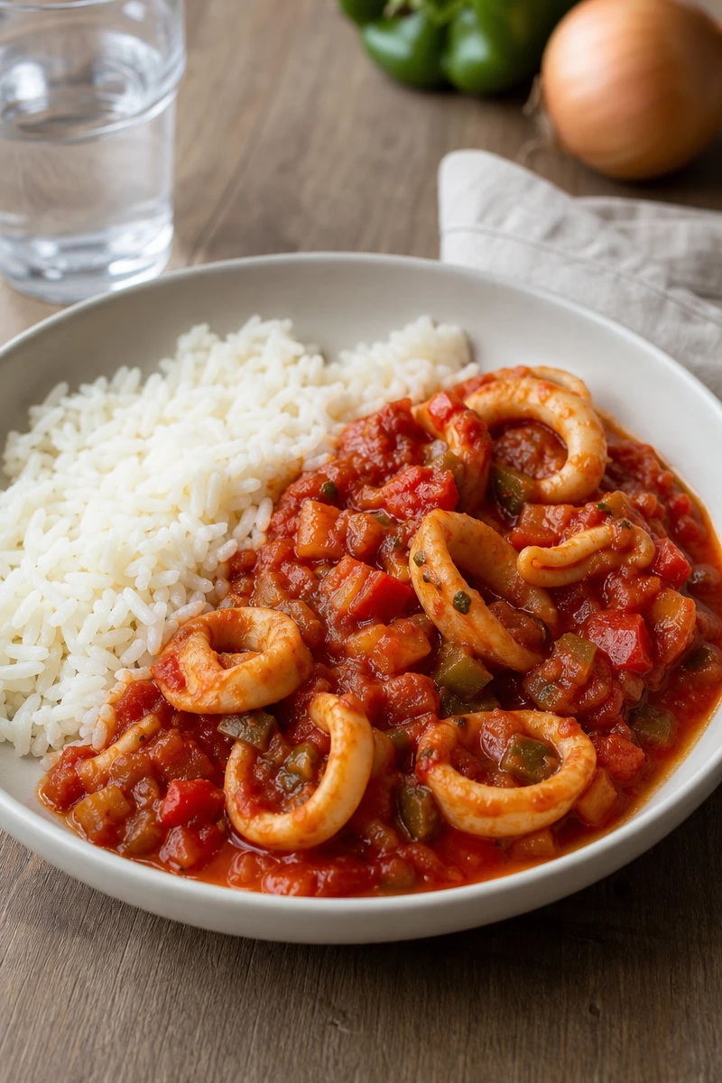 Calamars à la sauce tomate provençale