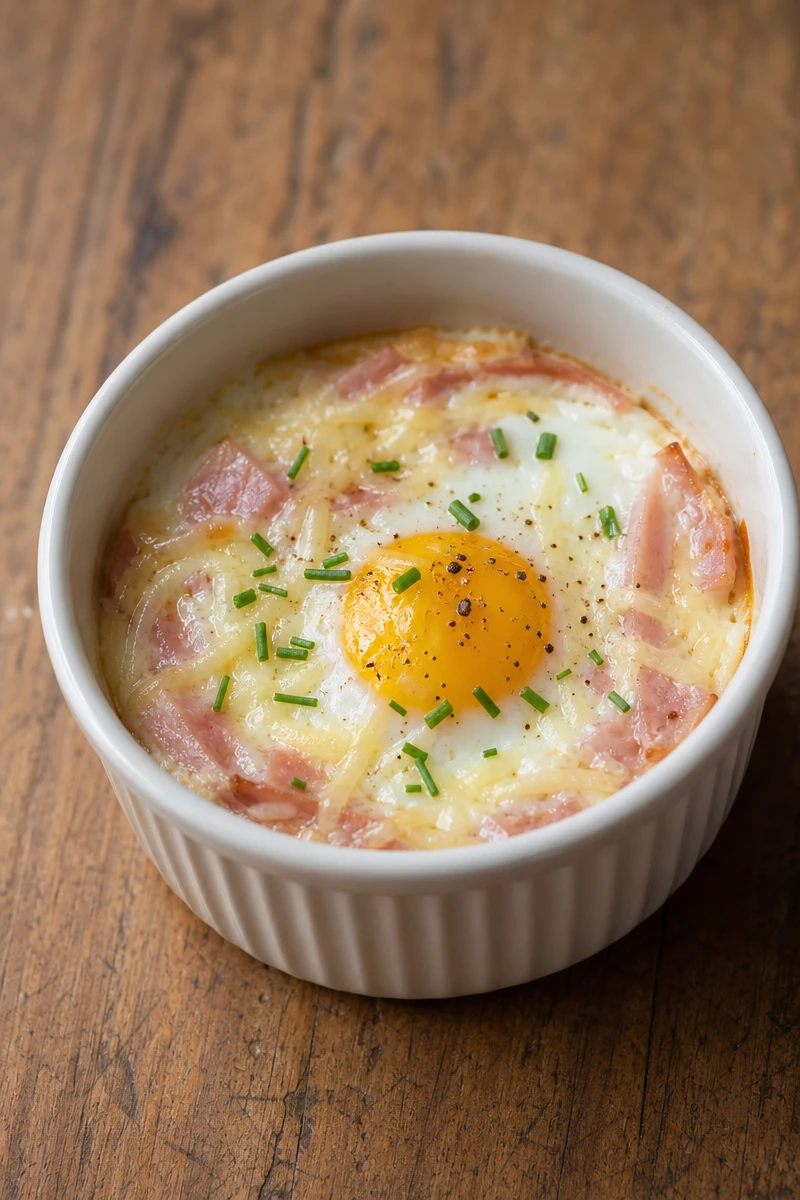 Œufs cocotte au jambon