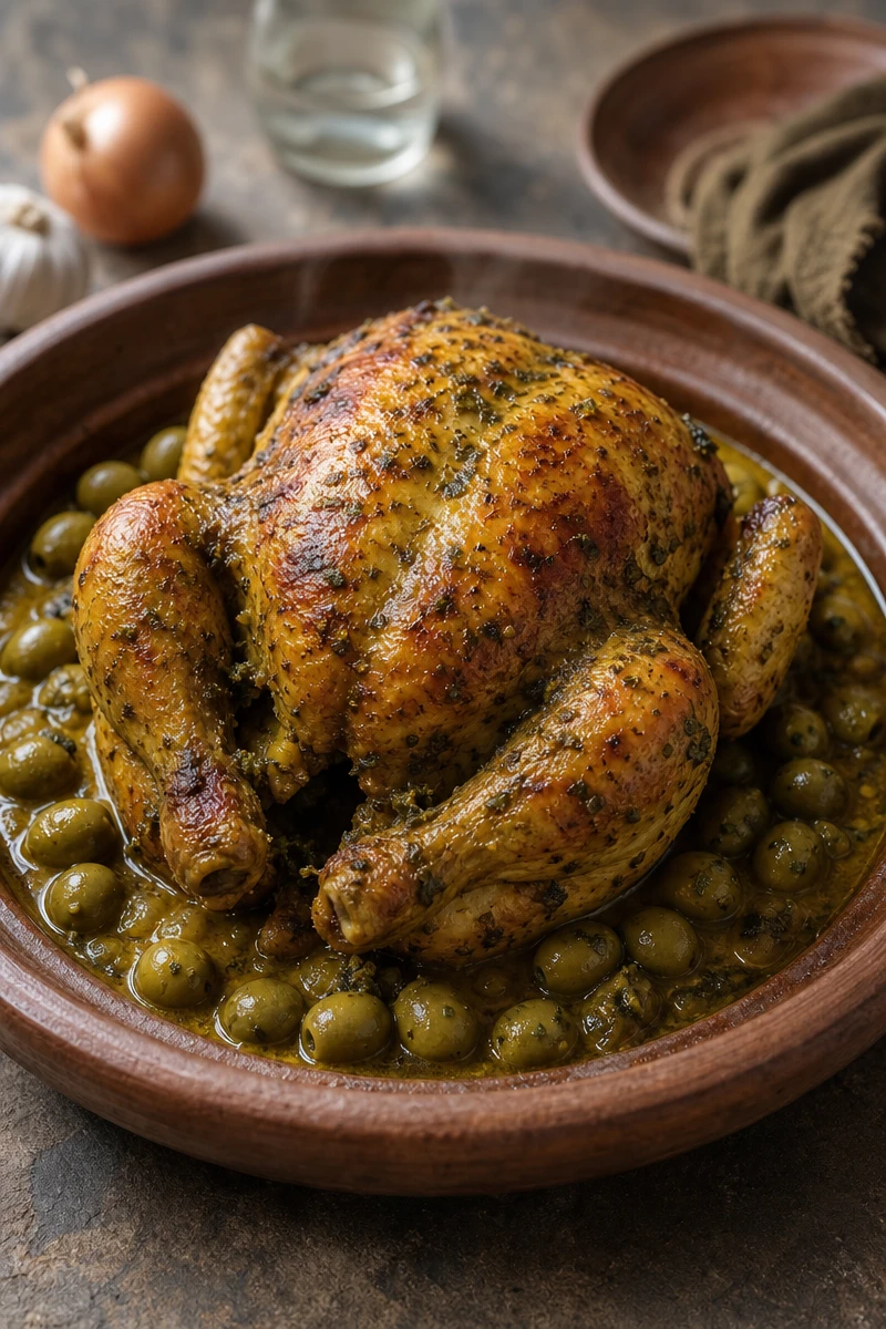 Tajine poulet olive