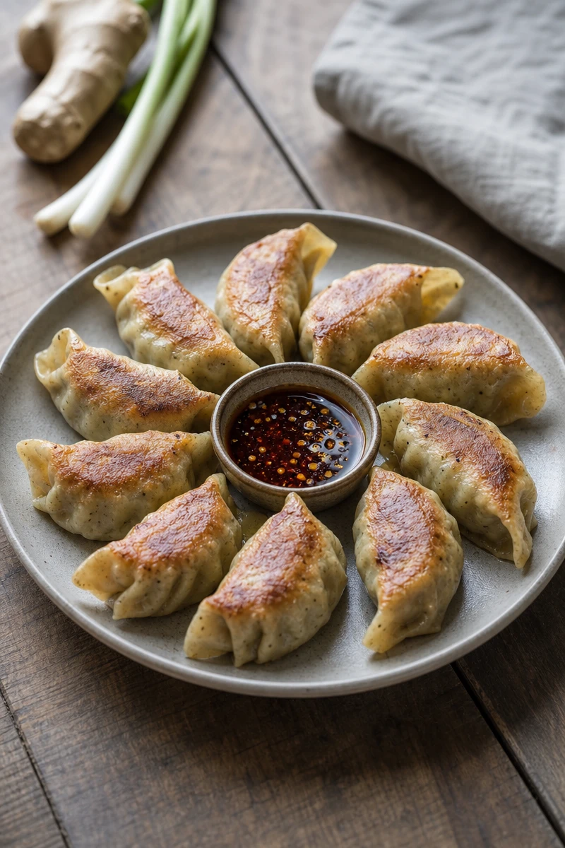 Gyoza maison, pâte, farce et sauce