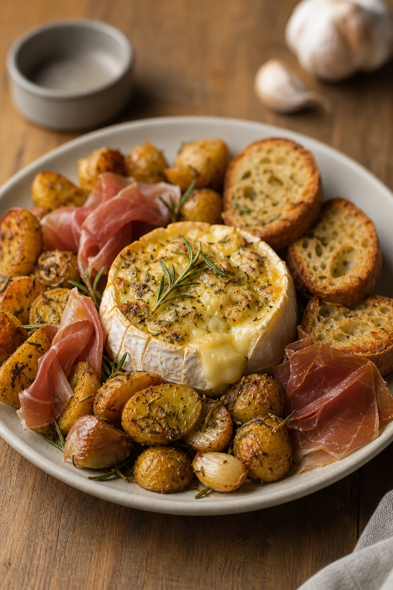 Camembert au air fryer avec pommes de terre croustillantes