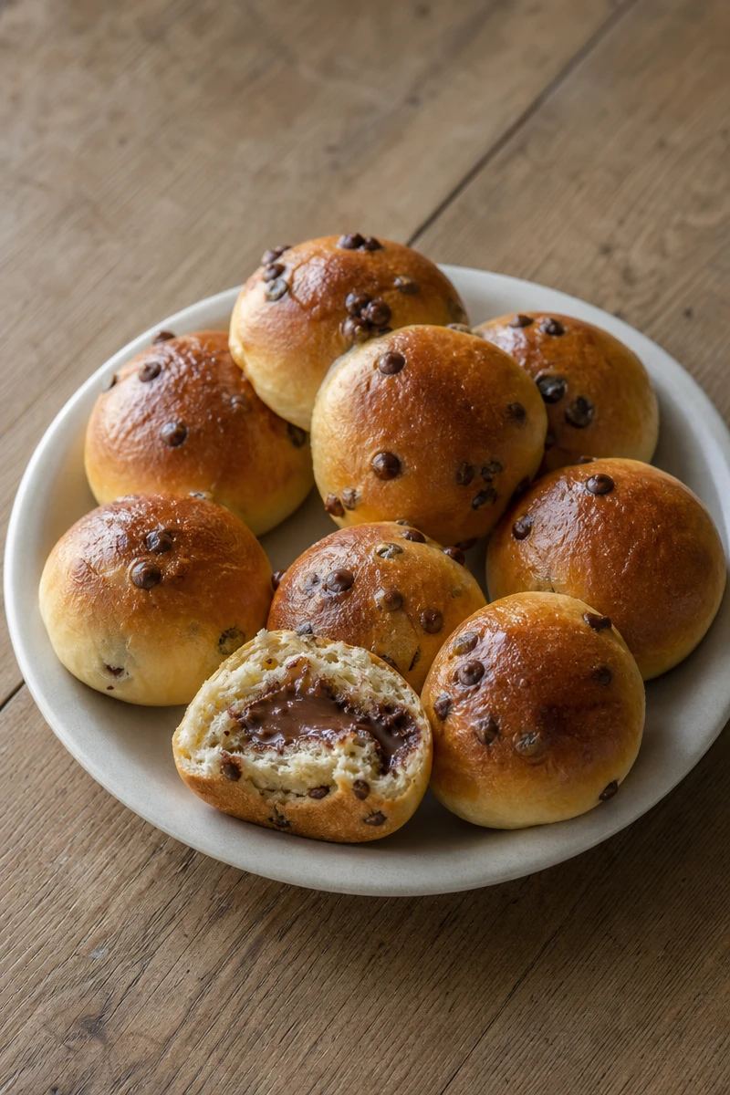 Petites brioches aux pépites de chocolat