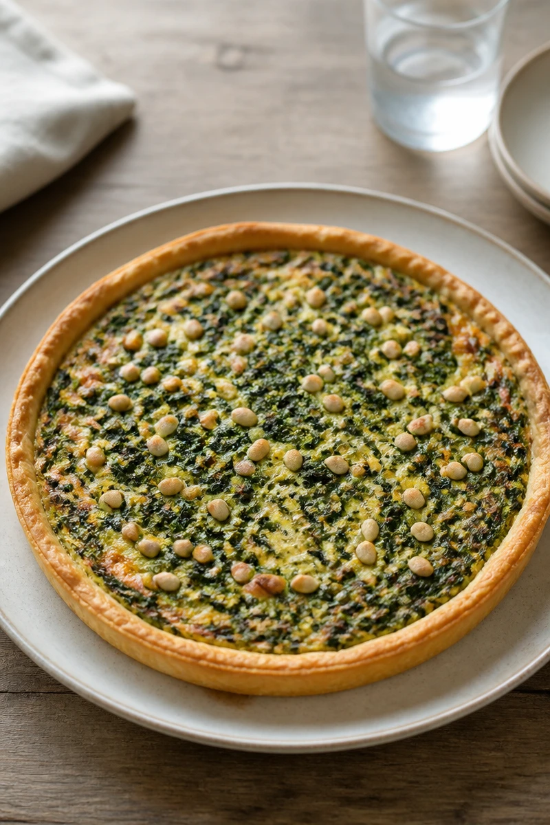 Tarte aux épinards et au parmesan