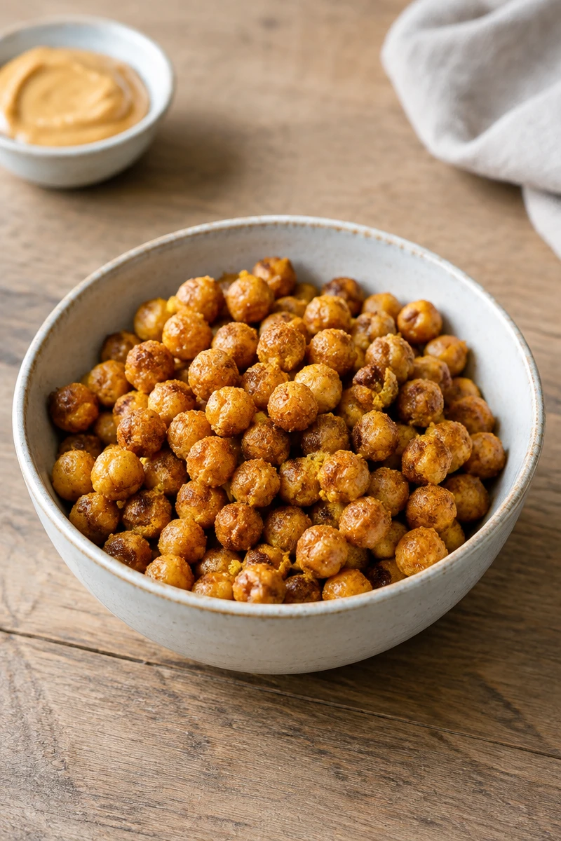 Pois chiches croustillants au beurre de cacahuètes
