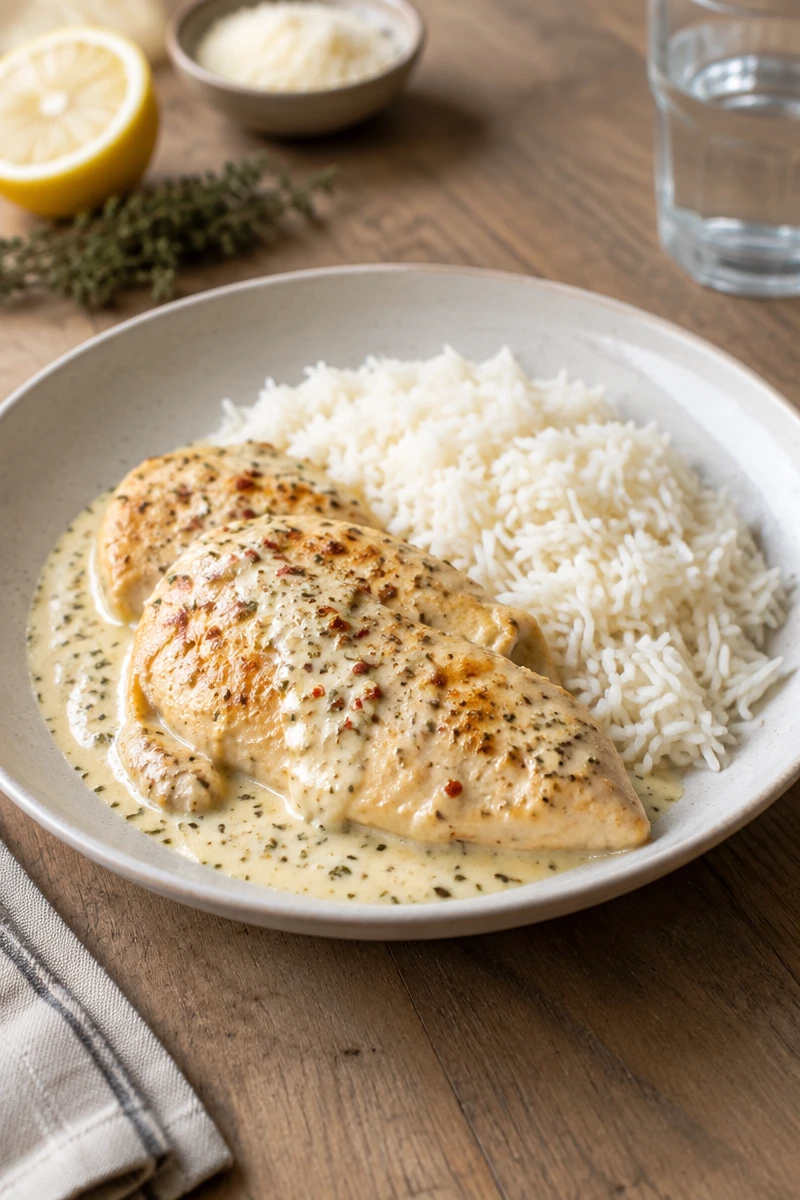 Poulet crémeux au parmesan et au citron