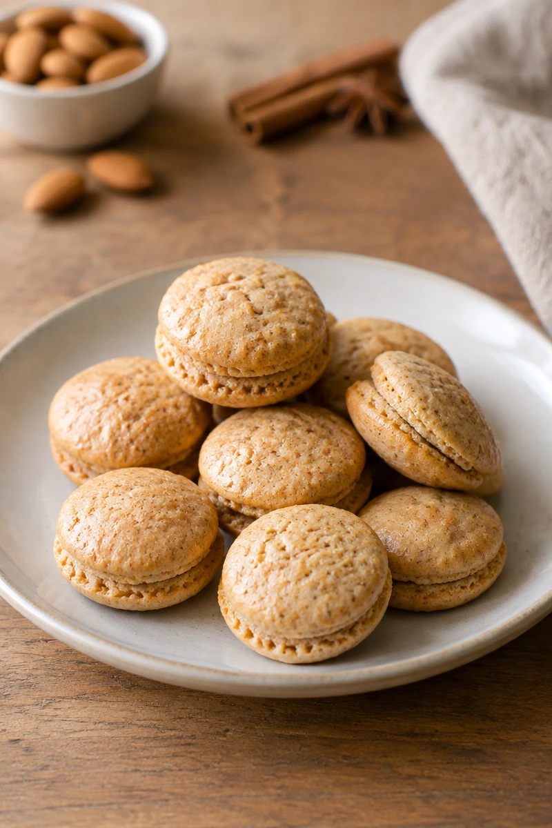 Macarons alsaciens aux amandes et épices de Noël