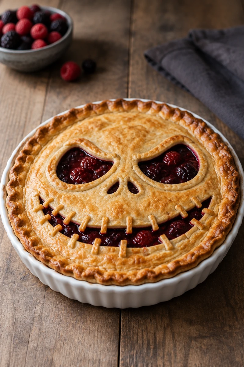 Tarte aux fruits rouges façon Jack Skellington