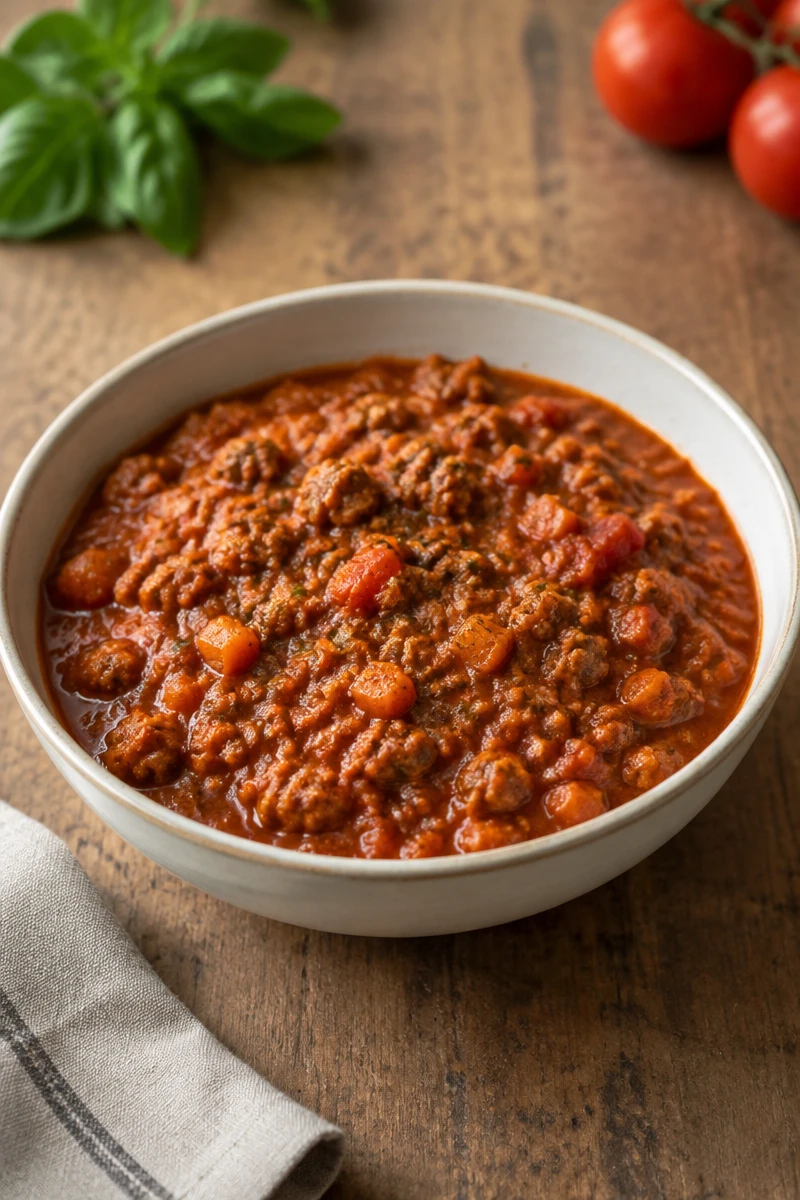 Sauce bolognaise mijotée maison