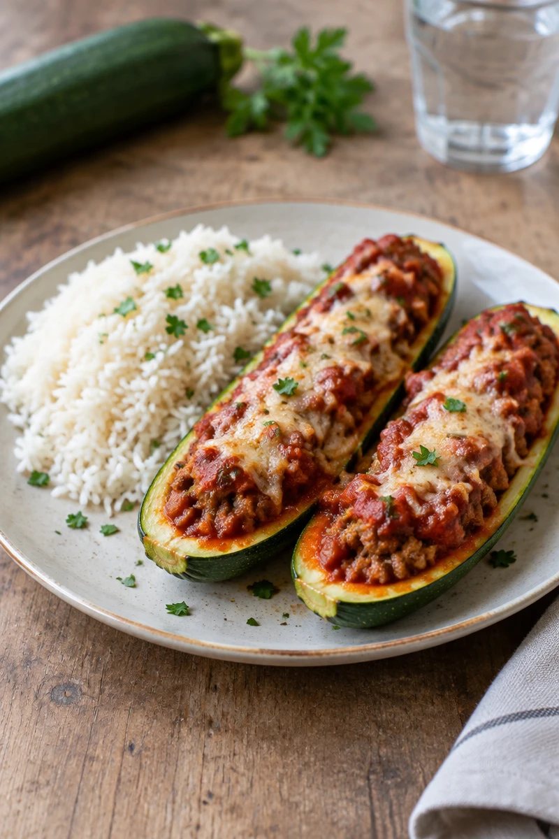 Courgettes farcies légères