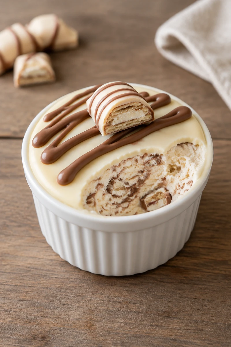 Glace au Kinder Bueno White
