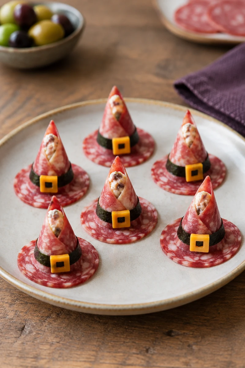 Chapeaux de sorcière au salami